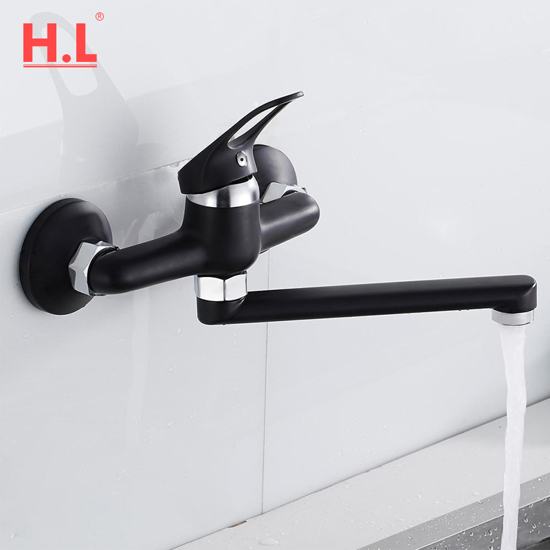 Basin Mixer Tap - Keukenkraan Mixers Wandmontage Enkele handgreep Mengkraan