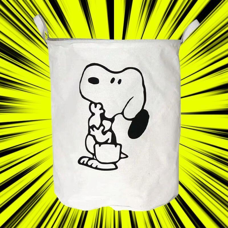 Home Edit Bathroom Storage - Snoopy katoenen wasmand opvouwbare waterdichte opbergmand