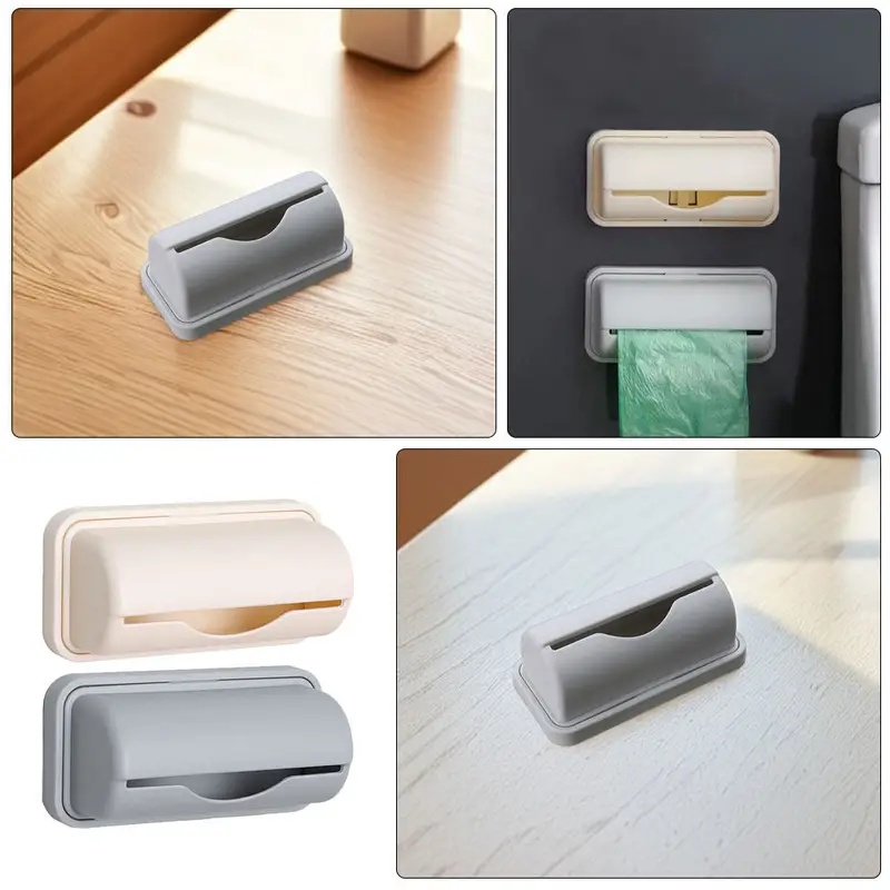 Home Bathroom Organizer - 1/2/3/4 Stuks Wandgemonteerde Afvalzakdispenser Keuken Essentiële