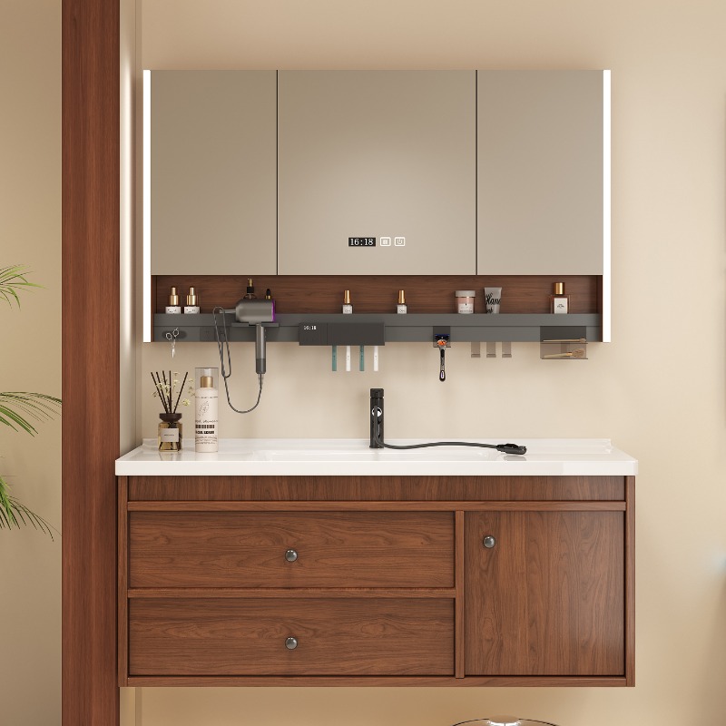 Home Bathroom Vanity Combo - Badkamerkast Wit Woonkamer Display Vloer Houten