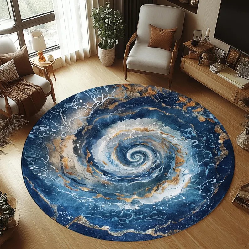 Home Bathroom Trends - 2D ijsbeer rond vloerkleed ijsgrot dierengebied
