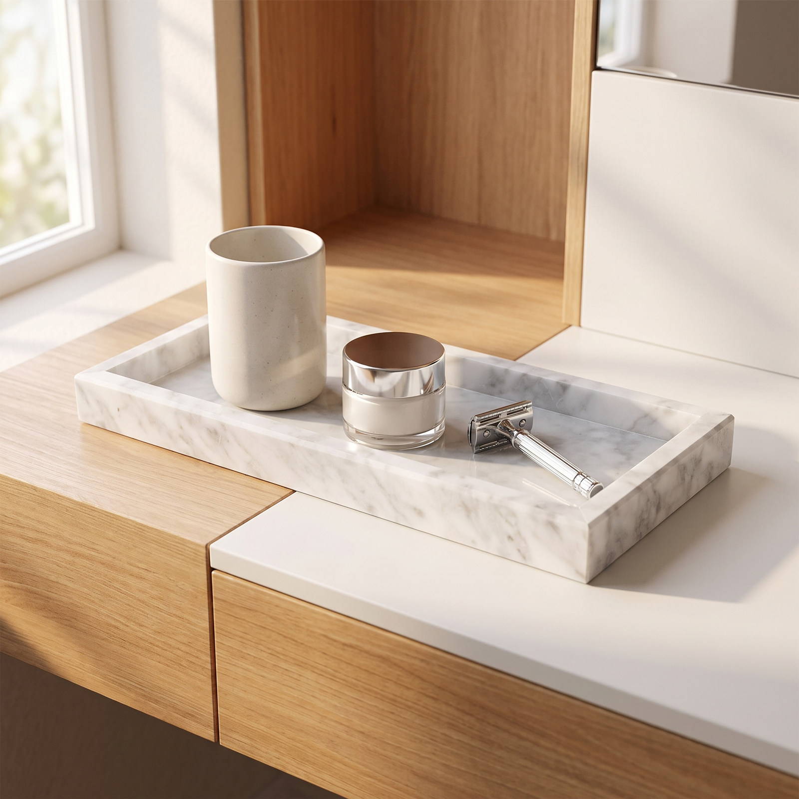 Marmeren dienblad rechthoekig  - Home Bathroom Organizer recensie en prijs