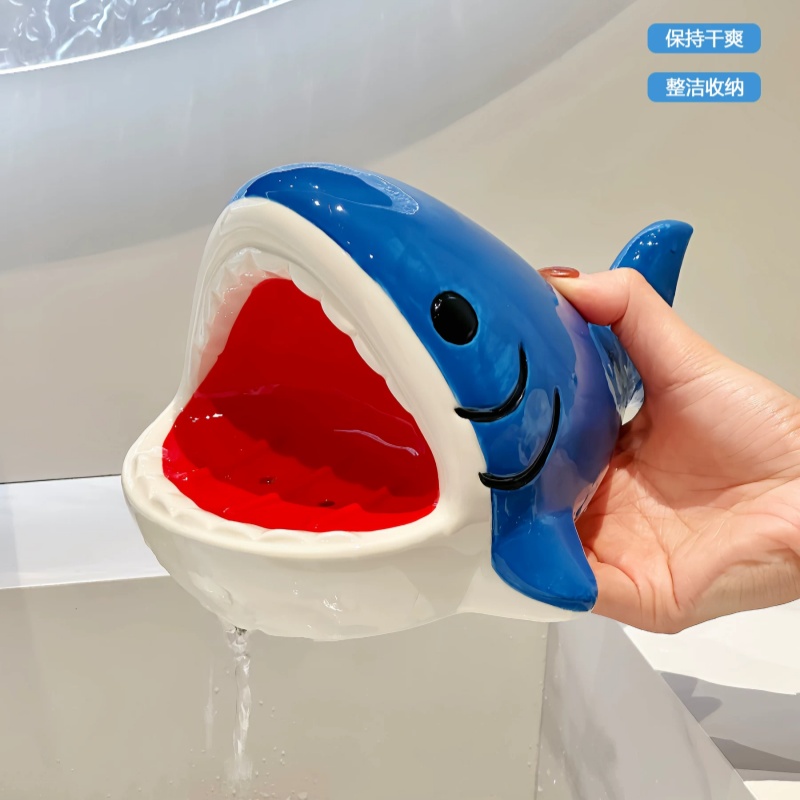 Leuke Cartoon Grote Mond Haai  - Home Edit Bathroom Storage recensie en prijs