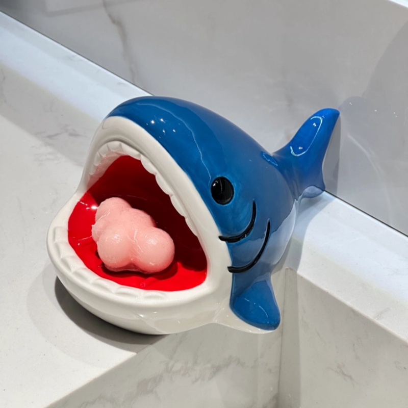 Leuke Cartoon Grote Mond Haai  - Home Edit Bathroom Storage recensie en prijs