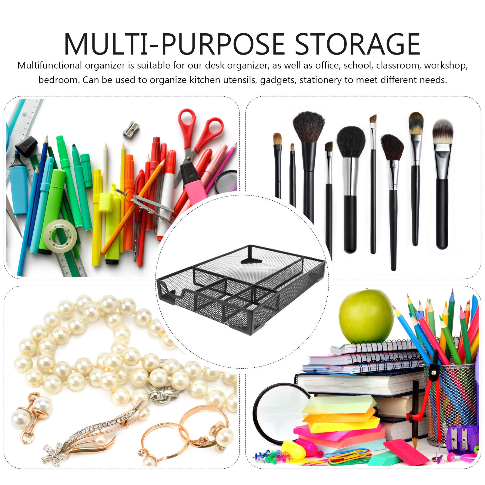 Ladevormige mesh bureau-organi - Home Bathroom Organizer recensie en prijs