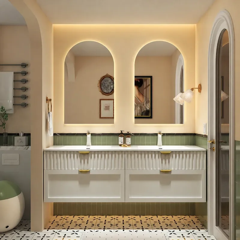 Badkamermeubel in crèmestijl m - Home Bathroom Vanity Combo recensie en prijs