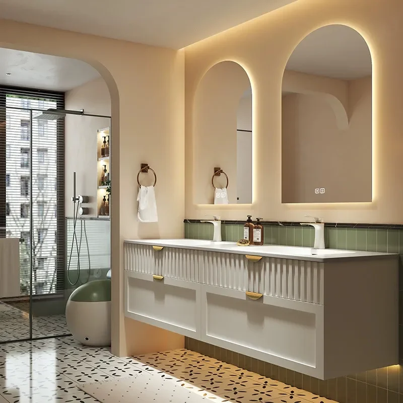 Badkamermeubel in crèmestijl m - Home Bathroom Vanity Combo recensie en prijs