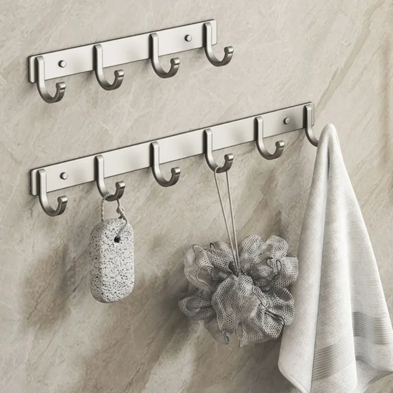 Aluminium wandrek met haken –  - Home Bathroom Organizer recensie en prijs