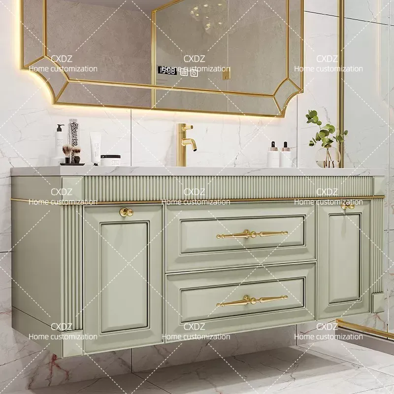 Amerikaanse eikenhouten wastaf - Home Bathroom Vanity Combo recensie en prijs