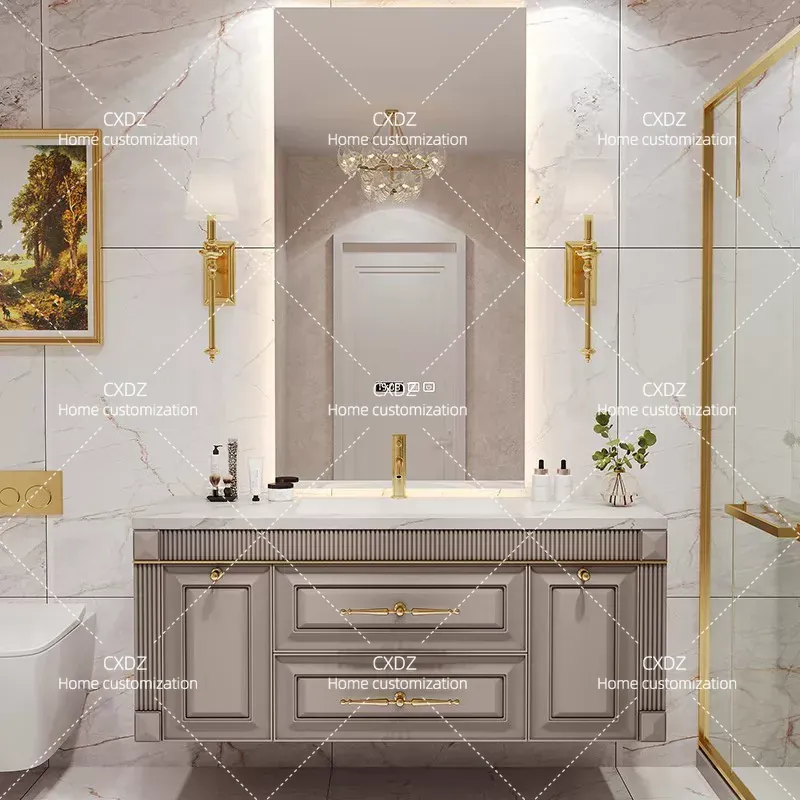 Amerikaanse eikenhouten wastaf - Home Bathroom Vanity Combo recensie en prijs