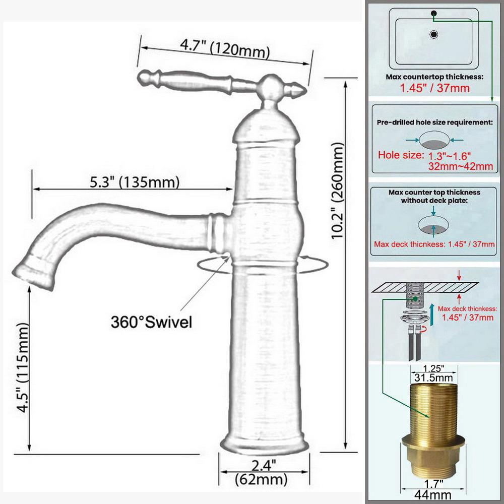 Draaibare Uitloop Waterkraan A - Basin Mixer Tap recensie en prijs